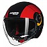 [해외]놀란 N21 Visor 06 Bicromo 오픈 페이스 헬멧 9141452178 Gloss Black / Red / Orange