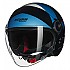 [해외]놀란 N21 Visor 06 Tangente 오픈 페이스 헬멧 9141452190 Gloss Black / Blue / Silver