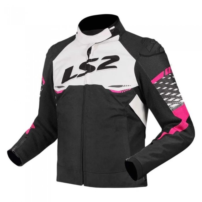 [해외]LS2 Textil Apex 자켓 9141426038 Black / White / Pink