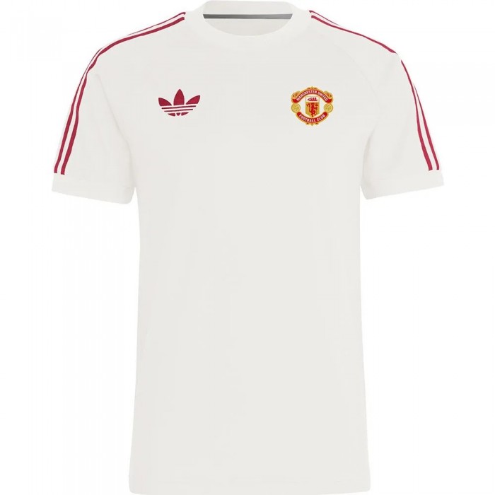 [해외]아디다스 Manchester United Originals 3 Stripes 반팔 티셔츠 3141047347 Off White