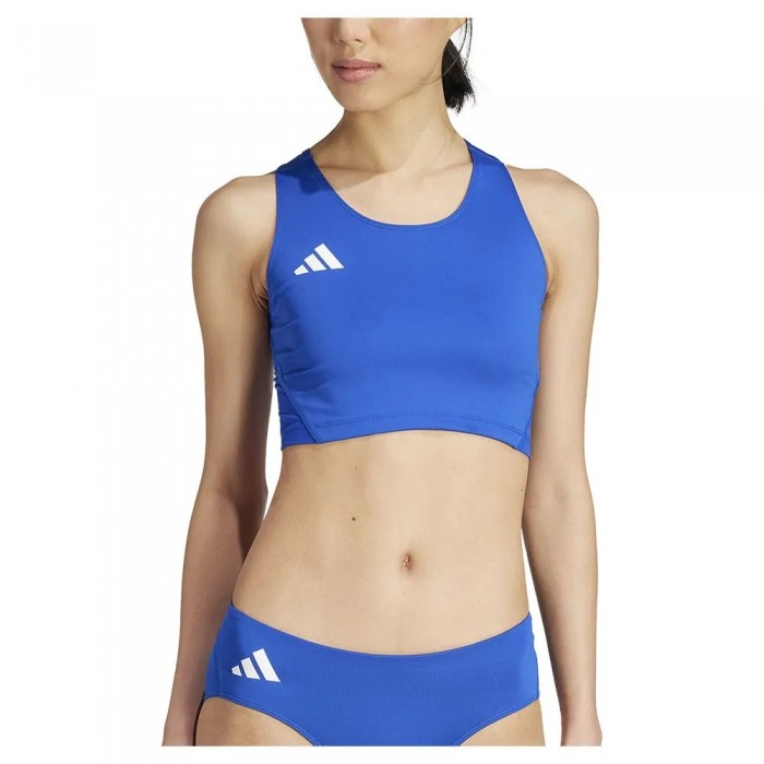 [해외]아디다스 Adizero Essentials Crop 스포츠 탑 4141585123 Team Royal Blue