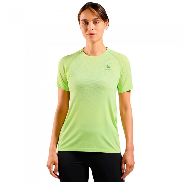 [해외]오들로 Crew Essential Seamless 반팔 티셔츠 7140799497 Shadow Lime Melange