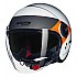 [해외]놀란 N21 Visor 06 Onirico 오픈 페이스 헬멧 9141452189 Gloss White / Black / Orange