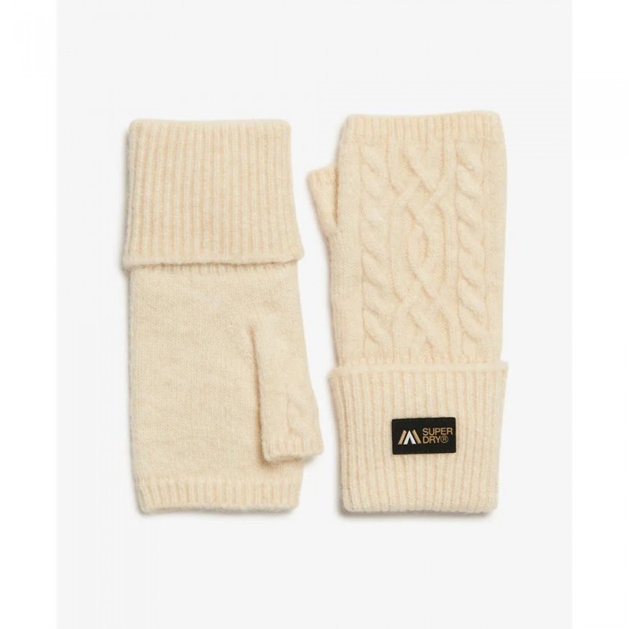 [해외]슈퍼드라이 Cable Luxe Handwarmers 장갑 141110201 Oatmeal White