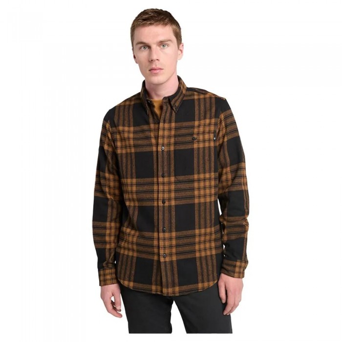 [해외]팀버랜드 Midweight Flannel Check 긴팔 셔츠 141176576 Black YD