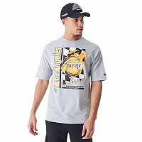 [해외]뉴에라 NBA Flame Print Oversized La Lakers 반팔 티셔츠 141414802 Grey Med