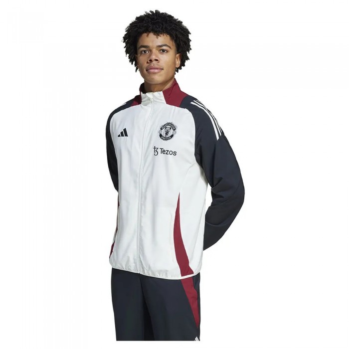 [해외]아디다스 Manchester United Tiro 24 Presentation 트랙 자켓 6141541922 Off White / Black