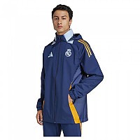 [해외]아디다스 Real Madrid Tiro 24 Competition All 웨더 자켓 3141542113 Team Navy Blue 2 / Crew Orange / Glow Blue