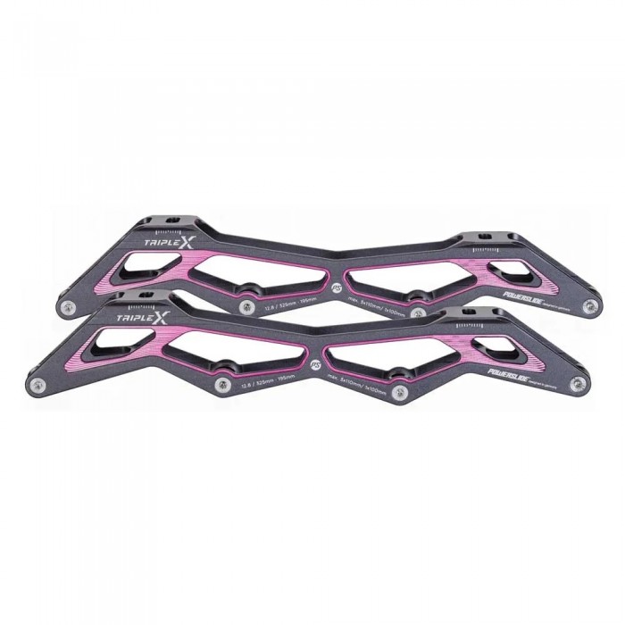 [해외]파워슬라이드 Triple x hilo 12.8/3x110/1x100 인라인 스케이트 14141396748 Titanium / Pink