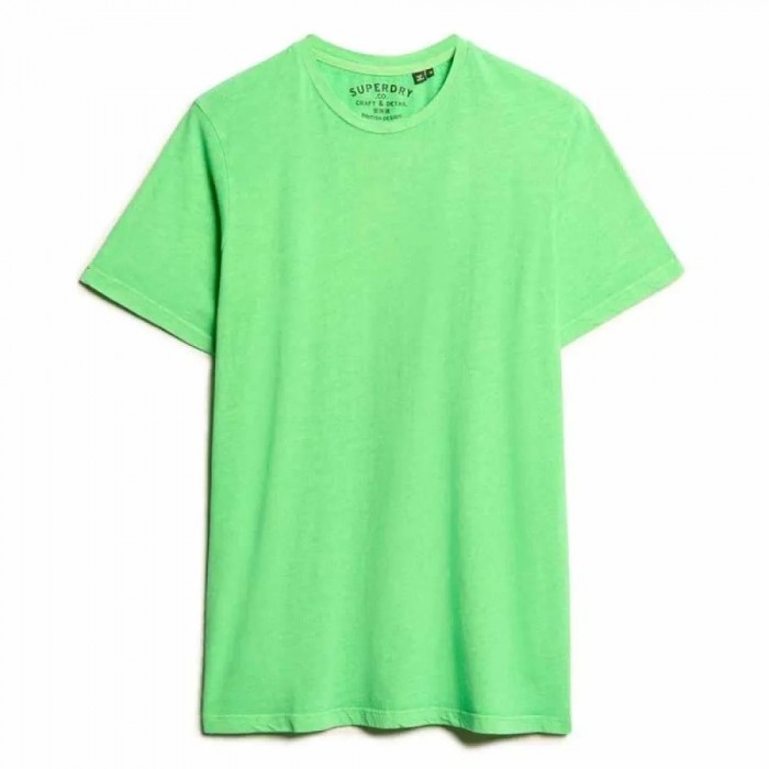 [해외]슈퍼드라이 Classic Essential 반팔 티셔츠 141663037 Washed Dry Fluro Lime