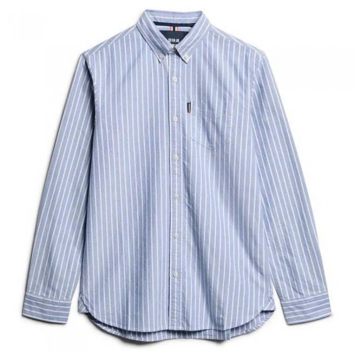 [해외]슈퍼드라이 Essentials Oxford 긴팔 셔츠 141663246 Broker Navy Stripe