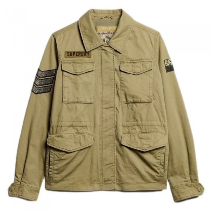 [해외]슈퍼드라이 Embellished M65 Military 자켓 141663159 Dark Sage Green