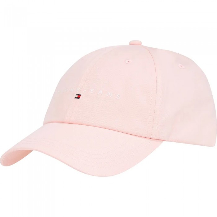 [해외]타미 진 Linear Logo 6 Panel 모자 141679405 Delicate Pink