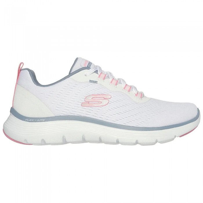 [해외]스케쳐스 Flex Appeal 5.0 운동화 140624543 White Mesh / Pink / Light Blue Trim