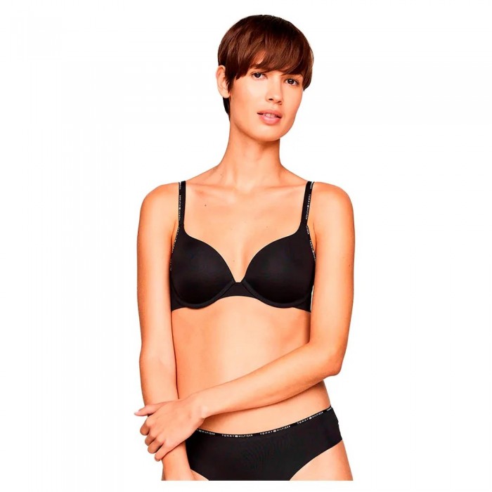 [해외]타미힐피거 Essential Invisibles Plunge Push Up 브라 141656324 Black