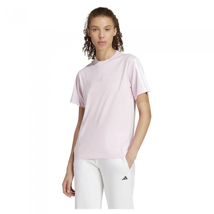 [해외]아디다스 Essentials 3 Stripes Cotton 반팔 티셔츠 141515957 Clear Pink / White 2