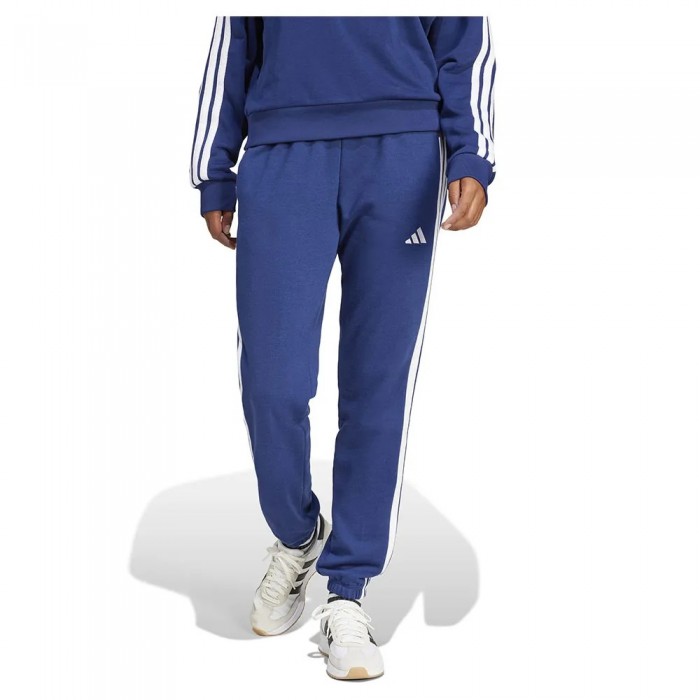 [해외]아디다스 Essentials 3 Stripes French Terry Cuffed 조거팬츠 141566196 Dark Blue / White