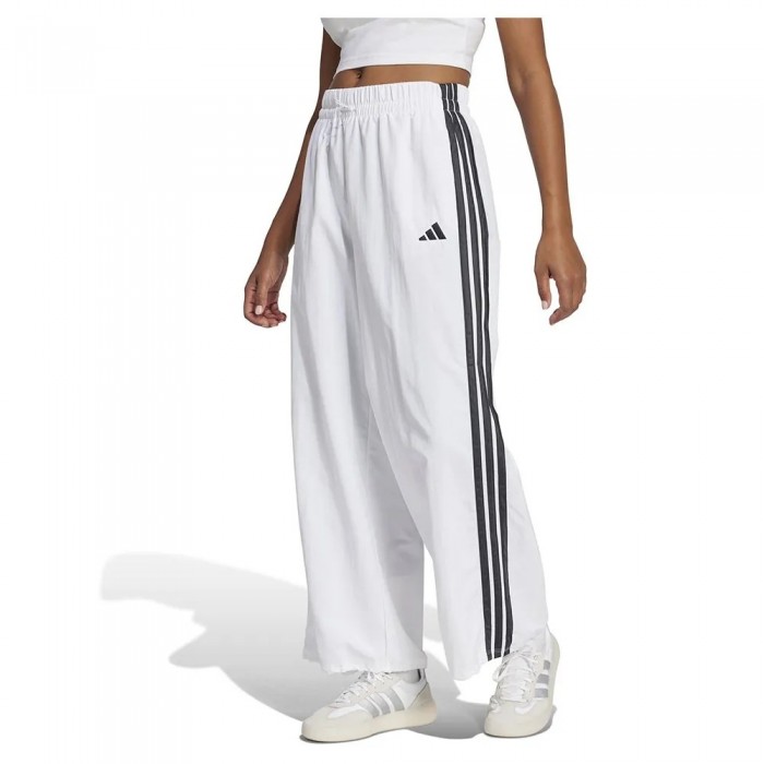 [해외]아디다스 Essentials 3 Stripes Lifestyle Woven Parachute 바지 141566273 White / Black