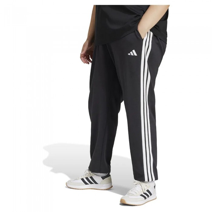 [해외]아디다스 Essentials 3 Stripes French Terry Cuffed Plus 조거팬츠 141566285 Black / White