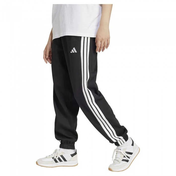 [해외]아디다스 Essentials 3 Stripes 플리스 Loose Fit 조거팬츠 141566301 Black / White