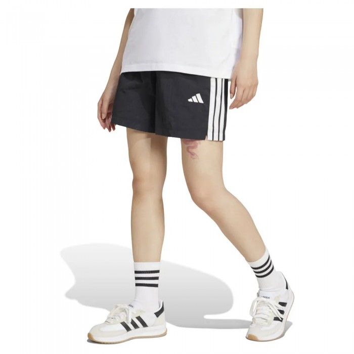 [해외]아디다스 Essentials 3 Stripes Lifestyle Woven 반바지 141566380 Black / White