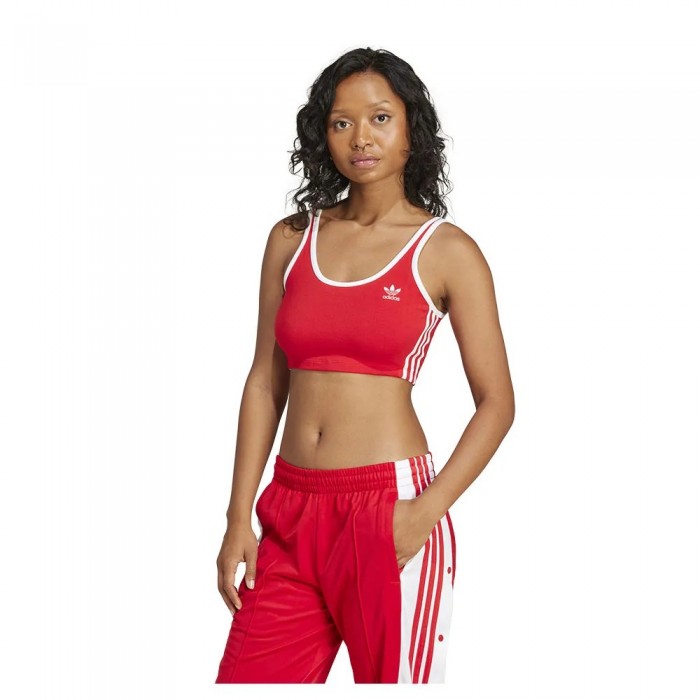 [해외]아디다스 ORIGINALS Adicolor 3 Stripes Bra 탑 141517075 Better Scarlet / White