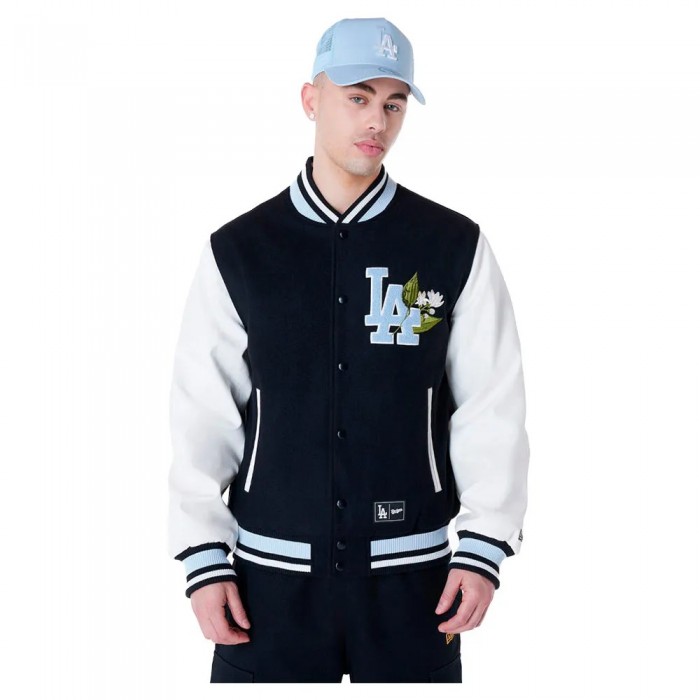 [해외]뉴에라 MLB Floral Varsity La Dodgers 봄버 자켓 141491053 Black