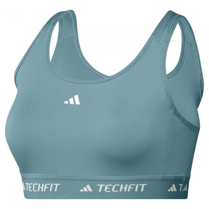 [해외]아디다스 Techfit Medium 미디엄 임팩트 스포츠 브라 6141126619 Mint Ton