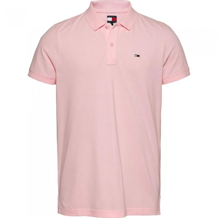 [해외]타미 진 Placket Slim Fit 반팔 폴로 셔츠 141679416 Precious Pink