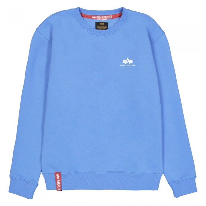 [해외]알파 인더스트리 Basic Small Logo 스웨트셔츠 141601282 Mediterranean Blue