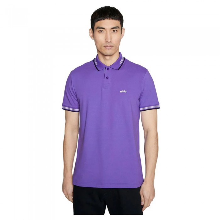 [해외]BOSS Paul Curved 반팔 폴로 셔츠 141596721 Dark Purple