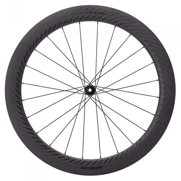 [해외]싱크로스 Capital 1.0 Aero 700C CL Disc Tubeless 도로 자전거 앞바퀴 1140829854 Black Matt