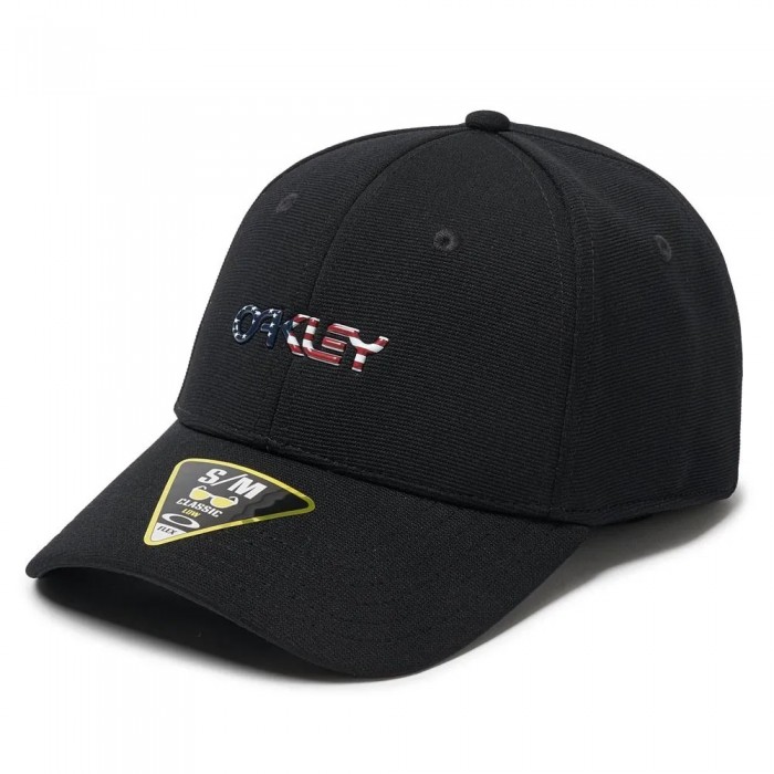 [해외]오클리 APPAREL 6 Panel Stretch Metallic 모자 5137330354 Black / American Flag