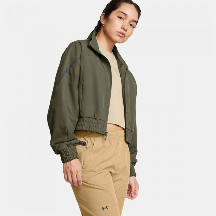 [해외]언더아머 Unstoppable Crop 자켓 7141021886 Marine OD Green / Black