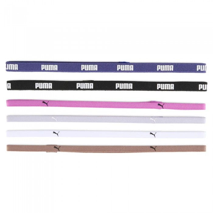 [해외]푸마 At Sportbands 헤드밴드 6 단위 7141721716 Puma Black / Blue Crystal / Wild Berry / Cool Weather / Dark Clove