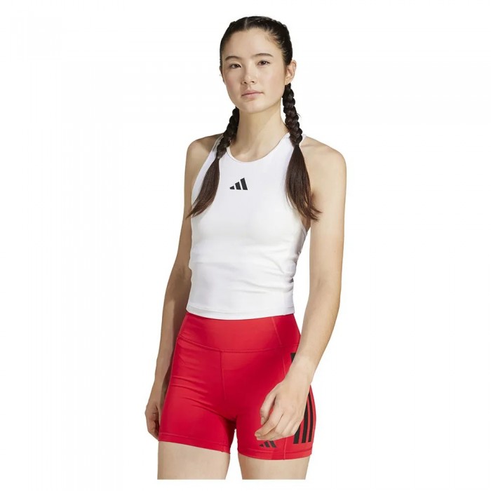 [해외]아디다스 파워 3 Stripes Racerback Bra 스포츠 탑 7141516660 White