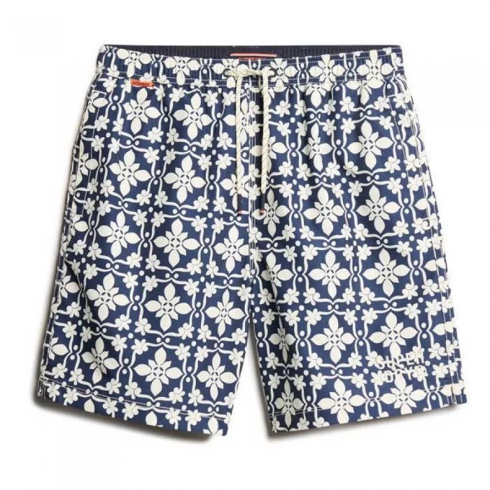 [해외]슈퍼드라이 Tile Print 16´´ 수영 반바지 141663655 Navy Tala Tile