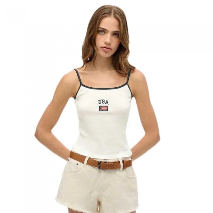 [해외]슈퍼드라이 Athletic Essential Cami 민소매 티셔츠 141662955 Off White