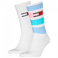 [해외]타미힐피거 Uni Faded Rugby 크루 양말 2 켤레 141713863 Light Blue