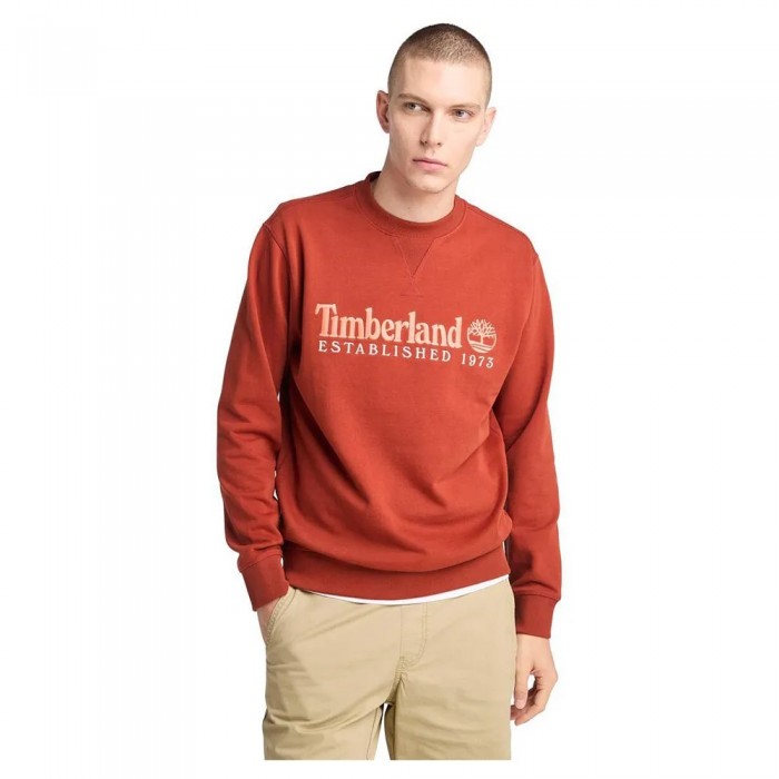 [해외]팀버랜드 Established 1973 Embroidered Logo Crew Neck 스웨트셔츠 141688779 Burnt Henna