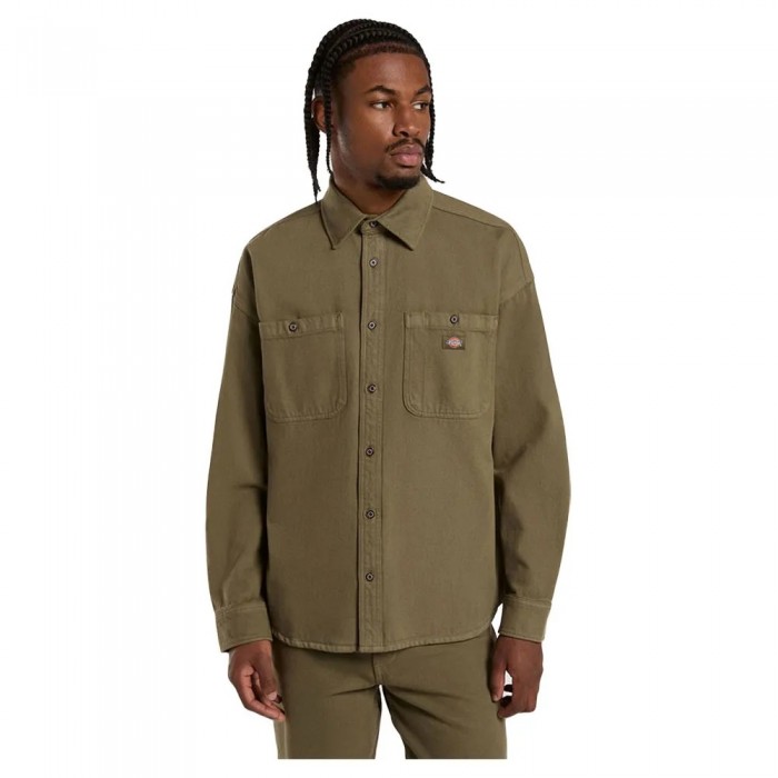 [해외]디키즈 Houston 긴팔 셔츠 141657334 Military Green